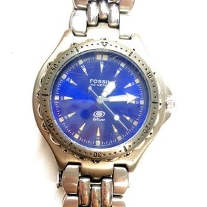 Fossil Silver & Blue Men's Meter Watch